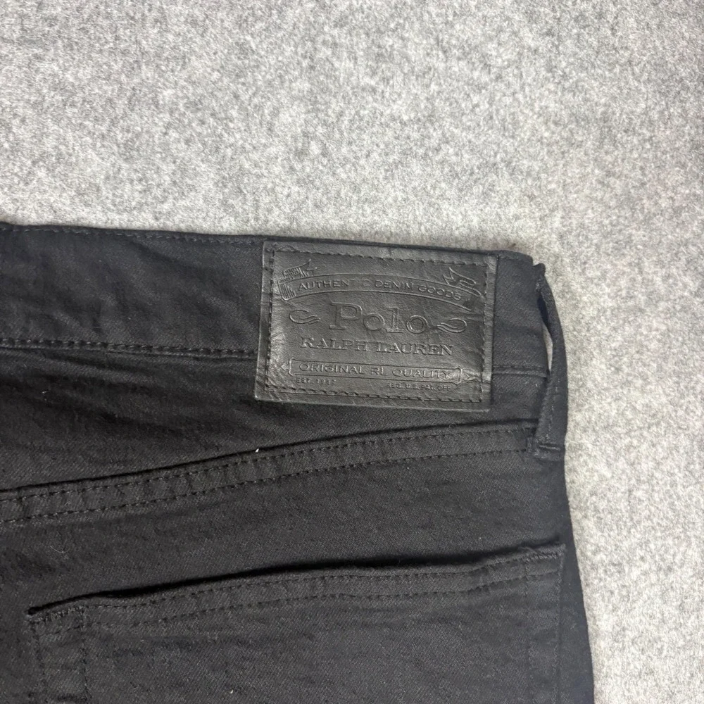Polo Ralph Lauren Mens Varick Slim Straight Black Denim Jeans 35x30